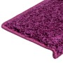 Felpudos para escaleras 15 unidades 65x21x4 cm violeta borde rectangular en Hogar | Comprar online en Foru.es