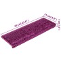 Felpudos para escaleras 15 unidades 65x21x4 cm violeta borde rectangular en Hogar | Comprar online en Foru.es