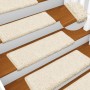 Alfombrillas para escaleras 15 unidades 65x21x4 cm Blanco Borde Rectangular en Hogar | Comprar online en Foru.es