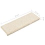 Alfombrillas para escaleras 15 unidades 65x21x4 cm Blanco Borde Rectangular en Hogar | Comprar online en Foru.es