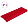 Alfombrillas para escaleras 15 unidades 65x21x4 cm Borde rectangular rojo en Hogar | Comprar online en Foru.es