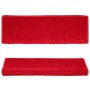 Alfombrillas para escaleras 15 unidades 65x21x4 cm Borde rectangular rojo en Hogar | Comprar online en Foru.es