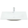 Lavabo empotrado con grifo cerámica blanco 81x39x18 cm de vidaXL, Lavabos - Ref: Foro24-148625, Precio: 208,77 €, Descuento: %