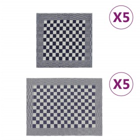 Juego de paños 10 unidades algodón azul y blanco en Toallas | Comprar online en Foru.es