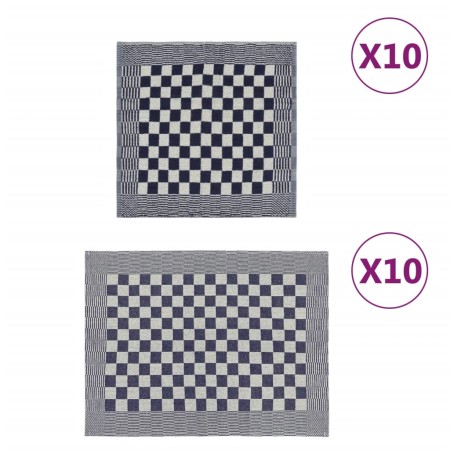 Juego de paños 20 unidades algodón azul y blanco en Toallas | Comprar online en Foru.es