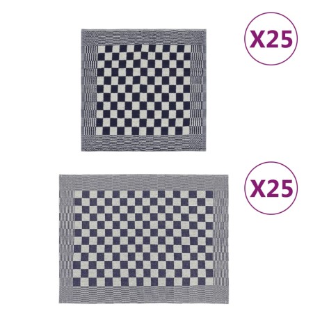 Juego de paños 50 unidades algodón azul y blanco en Toallas | Comprar online en Foru.es