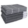 Juego de paños 12 unidades algodón gris en Toallas | Comprar online en Foru.es