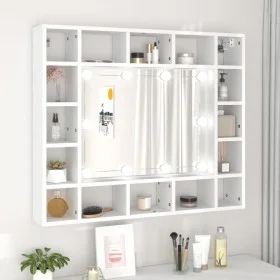 Mueble con espejo y LED blanco 91x15x76,5 cm de vidaXL, Tocadores de baño - Ref: Foro24-808864, Precio: 94,11 €, Descuento: %