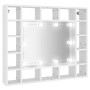 Mueble con espejo y LED blanco 91x15x76,5 cm de vidaXL, Tocadores de baño - Ref: Foro24-808864, Precio: 95,26 €, Descuento: %