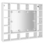 Mueble con espejo y LED blanco 91x15x76,5 cm de vidaXL, Tocadores de baño - Ref: Foro24-808864, Precio: 95,26 €, Descuento: %
