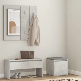 Concrete gray plywood hallway furniture set by vidaXL, Wardrobes - Ref: Foro24-3082048, Price: 96,09 €, Discount: %