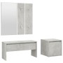 Juego de muebles recibidor madera contrachapada gris hormigón de vidaXL, Armarios roperos - Ref: Foro24-3082048, Precio: 98,3...