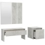 Juego de muebles recibidor madera contrachapada gris hormigón de vidaXL, Armarios roperos - Ref: Foro24-3082048, Precio: 98,3...