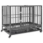 Jaula de perro resistente con ruedas acero 102x72x85 cm de vidaXL, Transportines y cajas para mascotas - Ref: Foro24-171492, ...