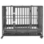 Jaula de perro resistente con ruedas acero 102x72x85 cm de vidaXL, Transportines y cajas para mascotas - Ref: Foro24-171492, ...