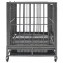 Jaula de perro resistente con ruedas acero 102x72x85 cm de vidaXL, Transportines y cajas para mascotas - Ref: Foro24-171492, ...