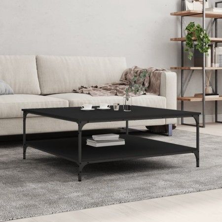 Mesa de centro madera de ingeniería negro 100x100x40 cm de vidaXL, Mesas de centro - Ref: Foro24-832843, Precio: 83,61 €, Des...