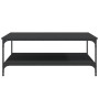 Mesa de centro madera de ingeniería negro 100x100x40 cm de vidaXL, Mesas de centro - Ref: Foro24-832843, Precio: 83,61 €, Des...
