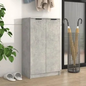 Mueble zapatero madera contrachapada gris hormigón 59x35x100 cm de vidaXL, Armarios y almacenamiento - Ref: Foro24-811443, Pr...