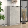 Mueble zapatero madera contrachapada gris hormigón 59x35x100 cm de vidaXL, Armarios y almacenamiento - Ref: Foro24-811443, Pr...
