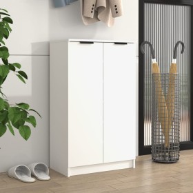 Mueble zapatero de madera contrachapada blanco 59x35x100 cm de vidaXL, Zapateros y organizadores de calzado - Ref: Foro24-811...