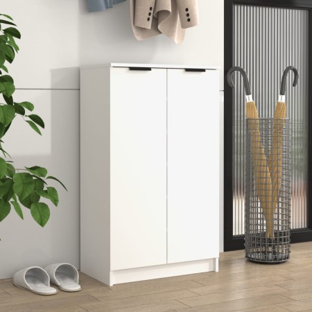 Mueble zapatero de madera contrachapada blanco 59x35x100 cm de vidaXL, Zapateros y organizadores de calzado - Ref: Foro24-811...