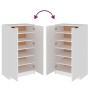 Mueble zapatero de madera contrachapada blanco 59x35x100 cm de vidaXL, Zapateros y organizadores de calzado - Ref: Foro24-811...