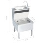 Fregadero lavamanos comercial de pie con grifo acero inoxidable de vidaXL, Fregaderos - Ref: Foro24-51116, Precio: 381,97 €, ...