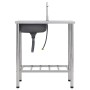Fregadero de camping de un seno y grifo acero inoxidable de vidaXL, Fregaderos - Ref: Foro24-151213, Precio: 168,92 €, Descue...
