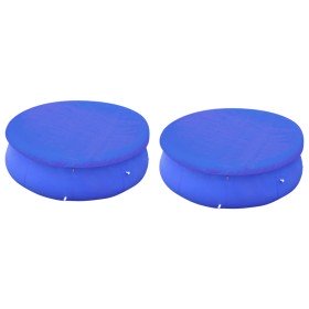 Cubiertas para piscina 2 uds piscina elevada redonda 360-367 cm en Cubiertas de piscina | Comprar online en Foru.es