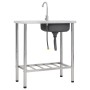 Fregadero de camping de un seno y grifo acero inoxidable de vidaXL, Fregaderos - Ref: Foro24-151213, Precio: 168,92 €, Descue...
