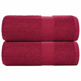 Toallas de baño FROGN 2 uds burdeos 30x30 cm 360 g/m² en Toallas | Comprar online en Foru.es