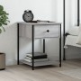 Mesita de noche madera de ingeniería gris Sonoma 44x45x58 cm de vidaXL, Mesitas de noche - Ref: Foro24-825849, Precio: 41,94 ...