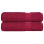 Toallas de ducha FROGN 2 uds burdeos 70x140 cm 360 g/m² en Toallas | Comprar online en Foru.es