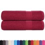 Toallas de ducha FROGN 2 uds burdeos 70x140 cm 360 g/m² en Toallas | Comprar online en Foru.es