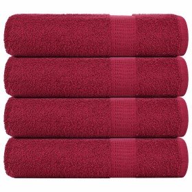 Toallas de ducha FROGN 4 uds burdeos 70x140 cm 360 g/m² en Toallas | Comprar online en Foru.es