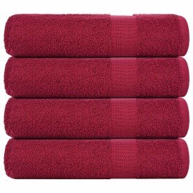 Toallas de baño FROGN 4 uds burdeos 100x150 cm 360 g/m² en Toallas | Comprar online en Foru.es