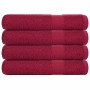 Toallas de sauna FROGN 4 uds burdeos 80x200 cm 360 g/m² en Toallas | Comprar online en Foru.es