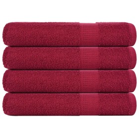 Toallas FROGN 4 uds burdeos 100x200 cm 360 g/m² en Toallas | Comprar online en Foru.es