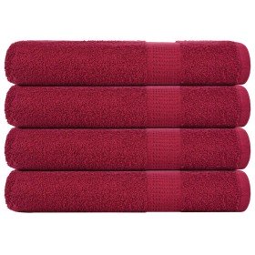 Toallas FROGN 4 uds burdeos 100x200 cm 360 g/m² en Toallas | Comprar online en Foru.es