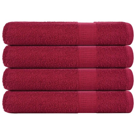 Toallas FROGN 4 uds burdeos 100x200 cm 360 g/m² en Toallas | Comprar online en Foru.es