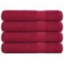 Toallas FROGN 4 uds burdeos 100x200 cm 360 g/m² en Toallas | Comprar online en Foru.es