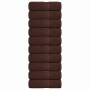 Toallas de baño FROGN 10 uds marrón 30x30 cm 360 g/m² en Toallas | Comprar online en Foru.es