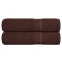 Toallas de mano FROGN 2 uds marrón 50x100 cm 360 g/m² en Toallas | Comprar online en Foru.es