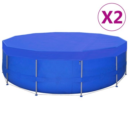Cubierta de piscina 2 unidades redonda PE 540 cm 90 g/m² en Cubiertas de piscina | Comprar online en Foru.es