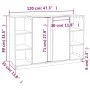 Sideboard aus massivem Kiefernholz 120x35x80 cm von vidaXL, Sideboards - Ref: Foro24-814499, Preis: 146,56 €, Rabatt: %