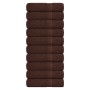 Toallas de ducha FROGN 10 uds marrón 70x140 cm 360 g/m² en Toallas | Comprar online en Foru.es