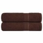Toallas de baño FROGN 2 uds marrón 100x150 cm 360 g/m² en Toallas | Comprar online en Foru.es