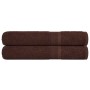 Toallas de sauna FROGN 2 uds marrón 80x200 cm 360 g/m² en Toallas | Comprar online en Foru.es
