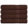 Toallas de sauna FROGN 4 uds marrón 80x200 cm 360 g/m² en Toallas | Comprar online en Foru.es